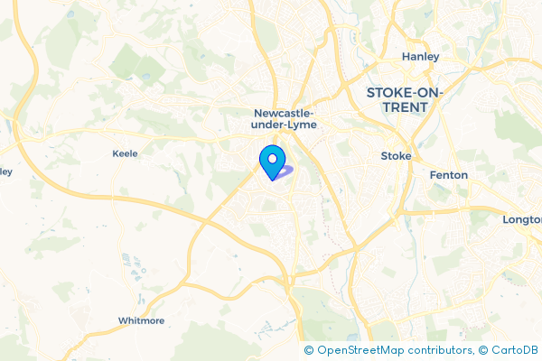 Coach Hire route map for Westlands, Staffordshire