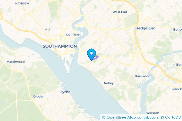 Coach Hire route map for Weston, Hampshire