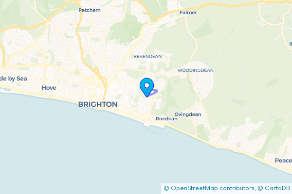 Coach Hire route map for Whitehawk, East Sussex