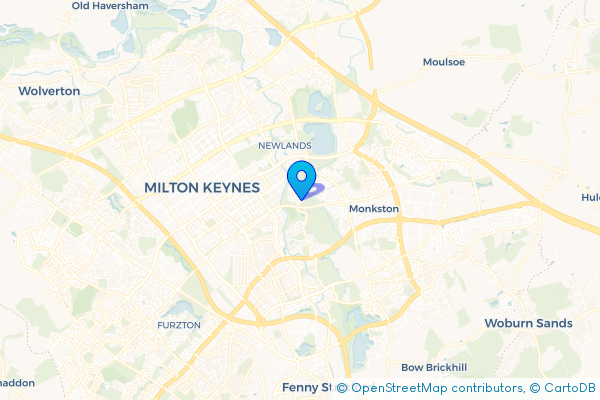 Coach Hire route map for Woolstone, Buckinghamshire