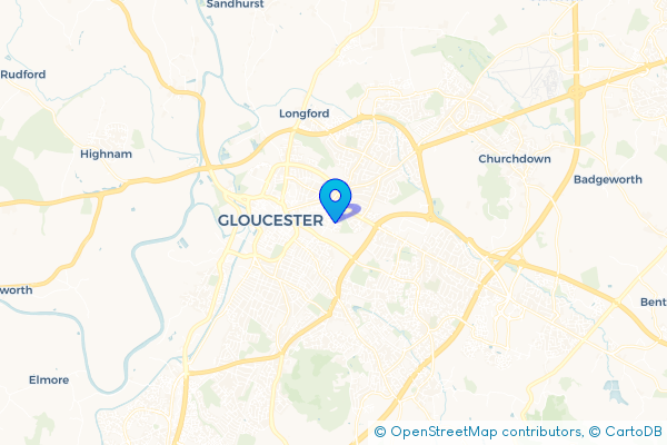 Coach Hire route map for Wotton, Gloucestershire