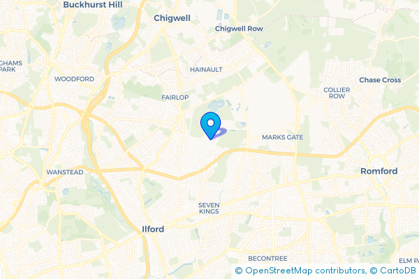 Minibus Hire route map for Aldborough Hatch, Greater London