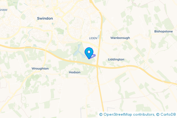 Minibus Hire route map for Badbury Wick, Wiltshire