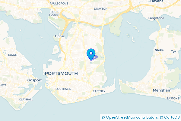 Minibus Hire route map for Baffins, Hampshire