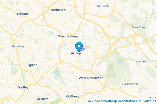Minibus Hire route map for Balls Hill, West Midlands