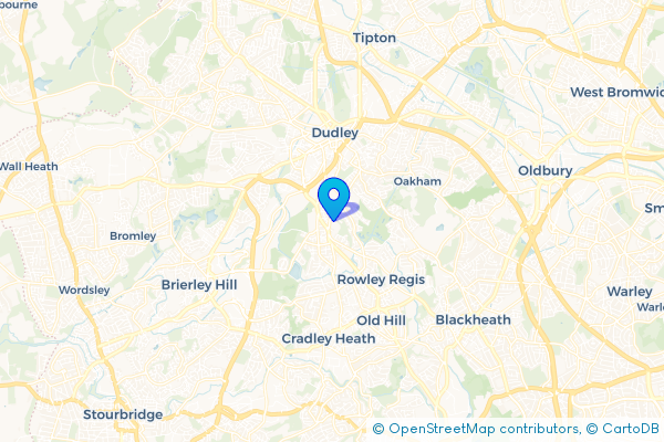 Minibus Hire route map for Baptist End, West Midlands