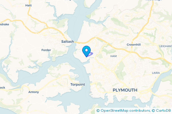 Minibus Hire route map for Barne Barton, Devon
