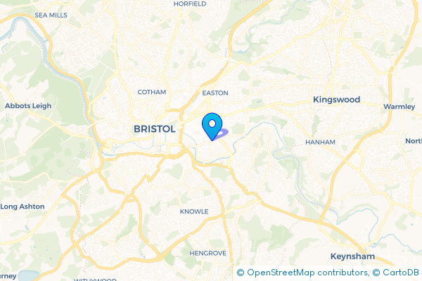 Minibus Hire route map for Barton Hill, Bristol