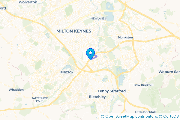 Minibus Hire route map for Beanhill, Buckinghamshire