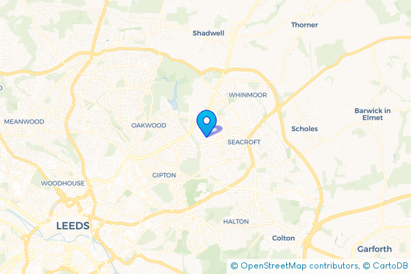 Minibus Hire route map for Beechwood, West Yorkshire