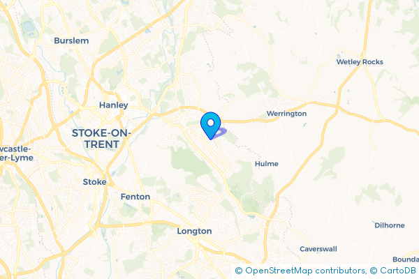Minibus Hire route map for Bentilee, Staffordshire