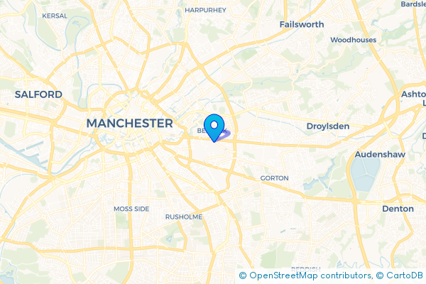 Minibus Hire route map for Beswick, Greater Manchester