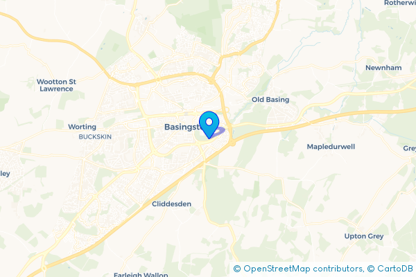 Minibus Hire route map for Black Dam, Hampshire