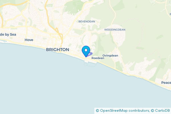 Minibus Hire route map for Black Rock, East Sussex