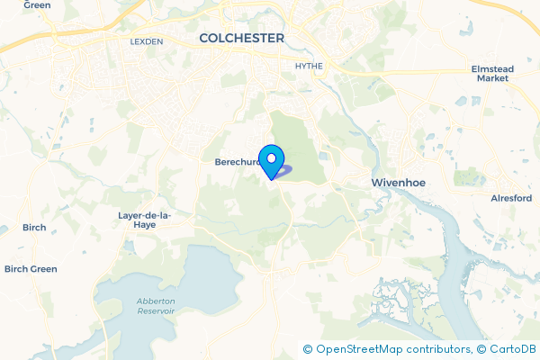 Minibus Hire route map for Blackheath, Essex
