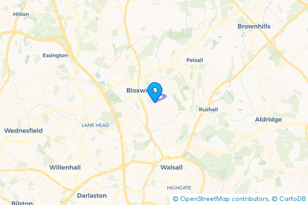 Minibus Hire route map for Blakenall Heath, West Midlands