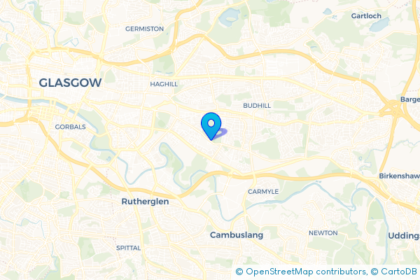 Minibus Hire route map for Braidfauld, Glasgow City