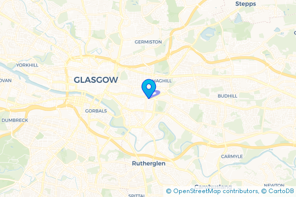 Minibus Hire route map for Bridgeton, Glasgow City