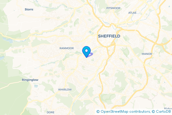 Minibus Hire route map for Brincliffe, South Yorkshire