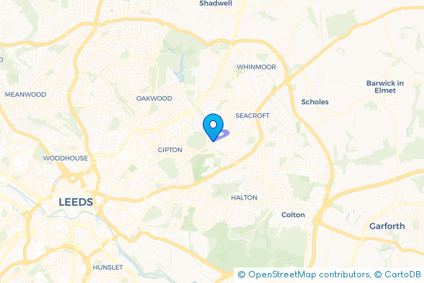 Minibus Hire route map for Brooklands, West Yorkshire