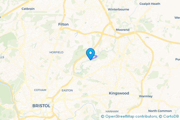 Minibus Hire route map for Broomhill, Bristol