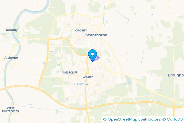 Minibus Hire route map for Brumby, Lincolnshire
