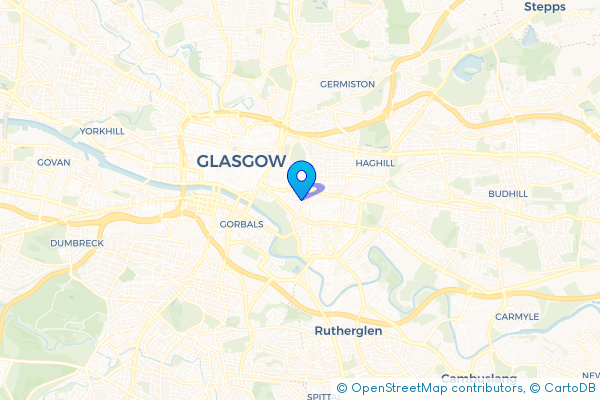 Minibus Hire route map for Calton, Glasgow City