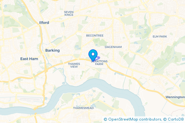 Minibus Hire route map for Castle Green, Greater London