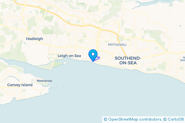 Minibus Hire route map for Chalkwell, Essex