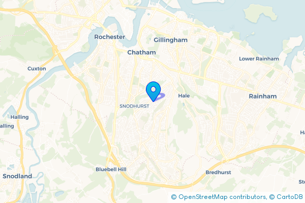 Minibus Hire route map for Chatham, Kent