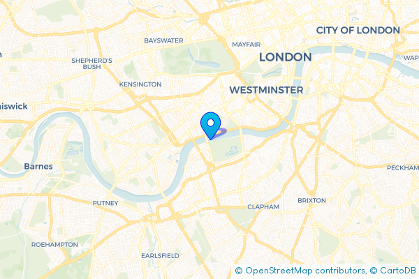 Minibus Hire route map for Chelsea, Greater London