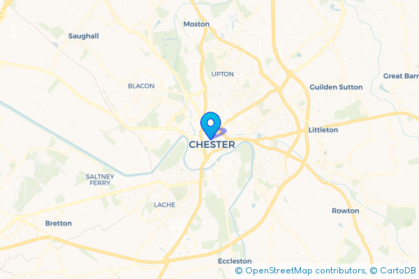Minibus Hire route map for Chester, Cheshire