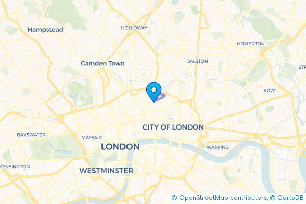 Minibus Hire route map for Clerkenwell, Greater London