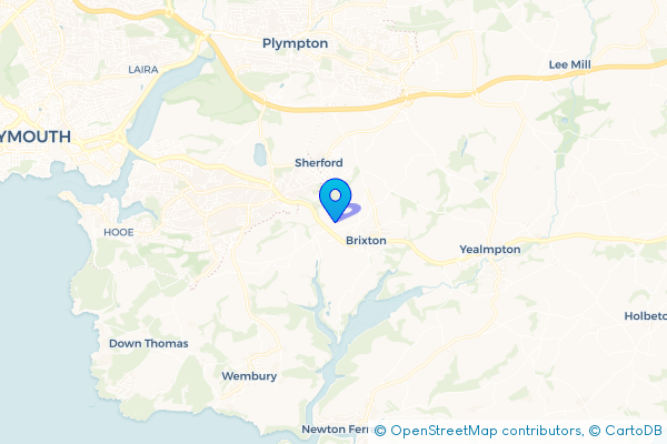 Minibus Hire route map for Combe, Devon