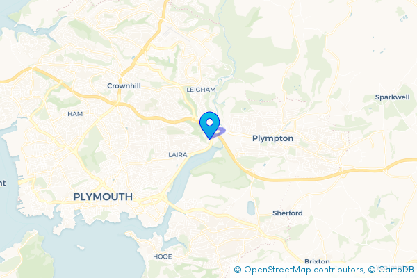 Minibus Hire route map for Crabtree, Devon