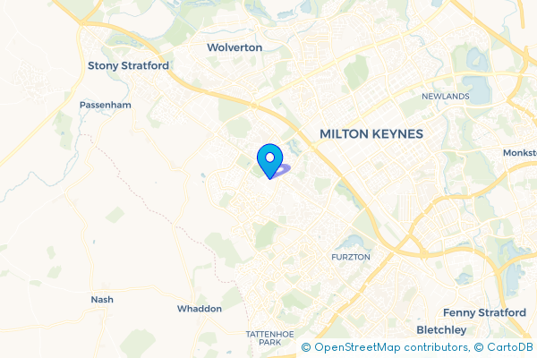Minibus Hire route map for Crownhill, Buckinghamshire