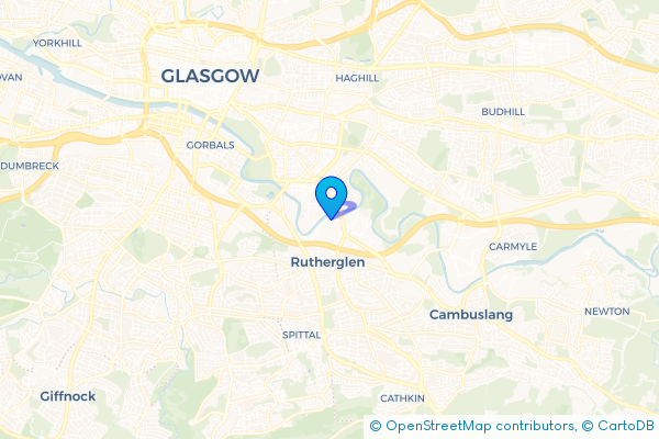 Minibus Hire route map for Dalmarnock, Glasgow City