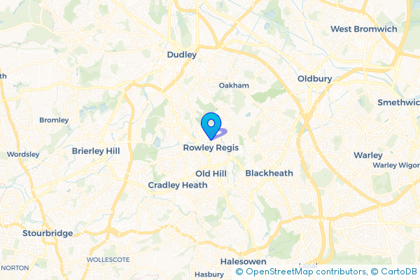 Minibus Hire route map for Darby End, West Midlands