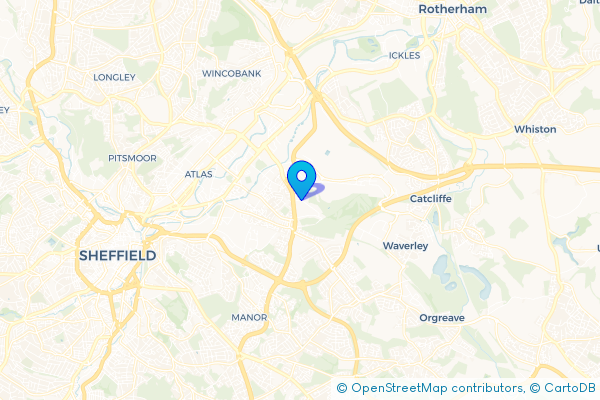 Minibus Hire route map for Darnall, South Yorkshire