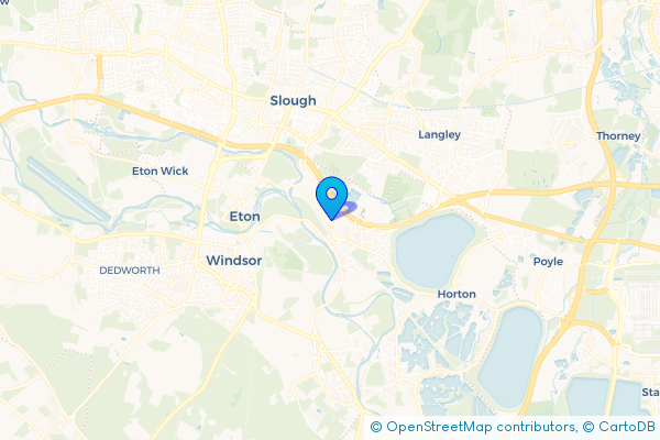 Minibus Hire route map for Datchet, Berkshire