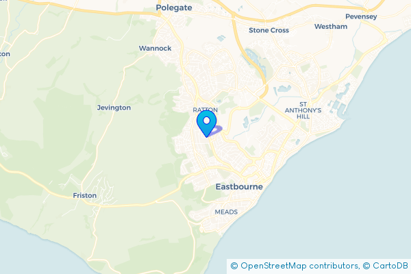 Minibus Hire route map for Downside, East Sussex