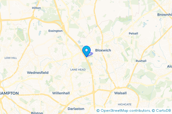Minibus Hire route map for Dudley's Fields, West Midlands