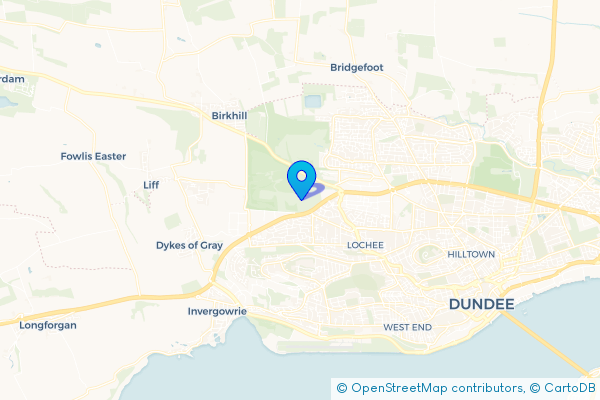 Minibus Hire route map for Dundee, Dundee City