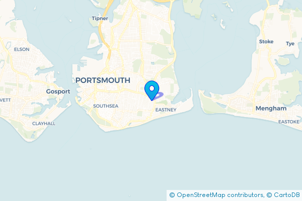 Minibus Hire route map for Eastney, Hampshire