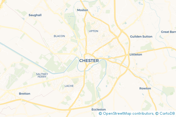 Minibus Hire route map for Chester, Cheshire