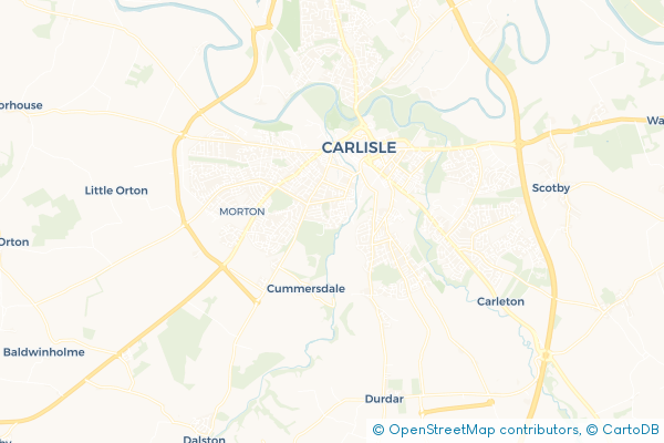 Minibus Hire route map for Longsowerby, Cumbria