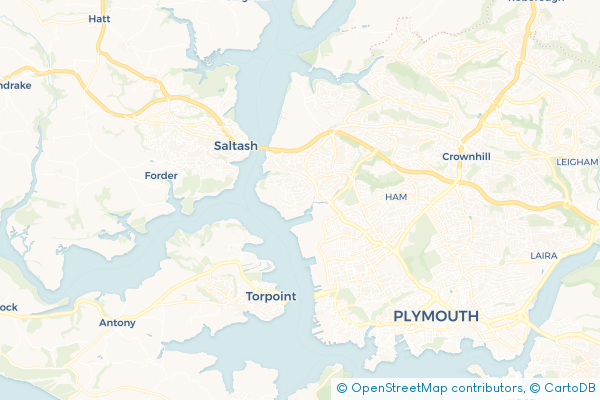 Minibus Hire route map for Barne Barton, Devon