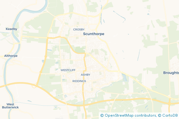 Minibus Hire route map for Brumby, Lincolnshire