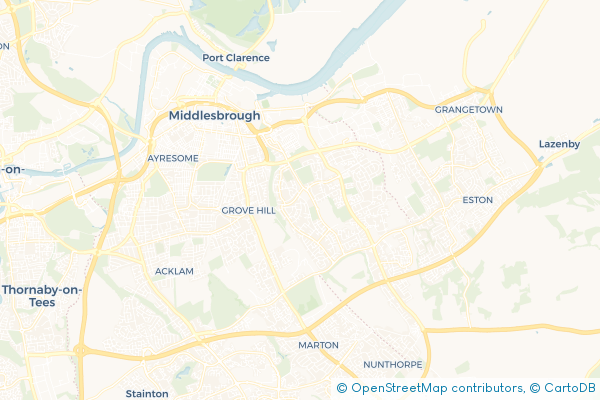 Minibus Hire route map for Berwick Hills, North Yorkshire