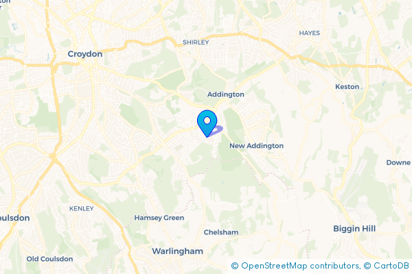Minibus Hire route map for Forestdale, Greater London